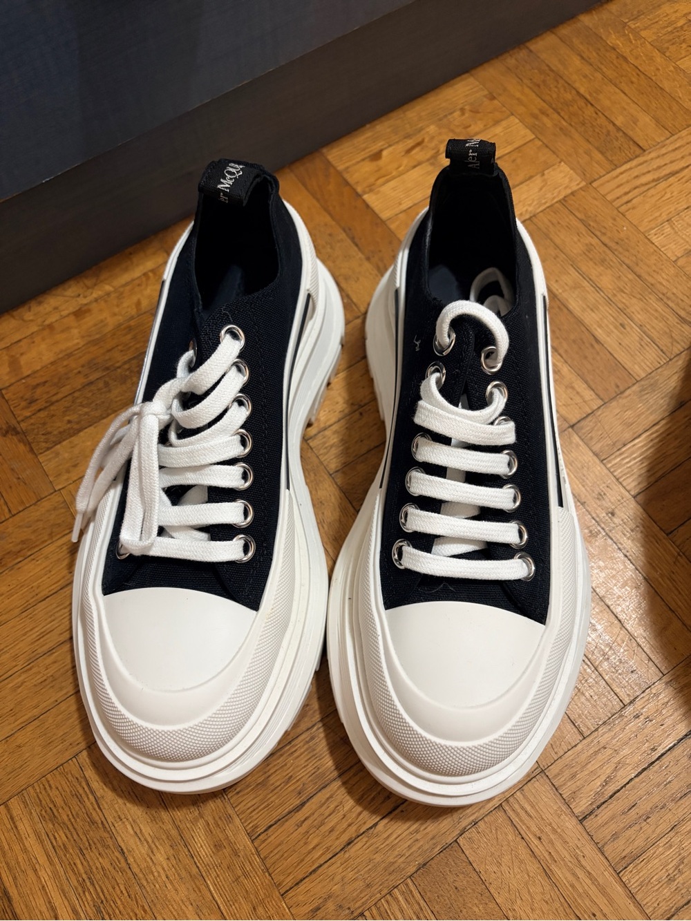 Alexander McQueen Black & White Oversized Sole Sneakers